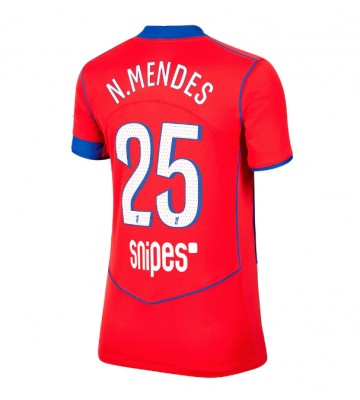 Paris Saint-Germain Nuno Mendes #25 Tredjetröja Dam 2025-26 Kortärmad